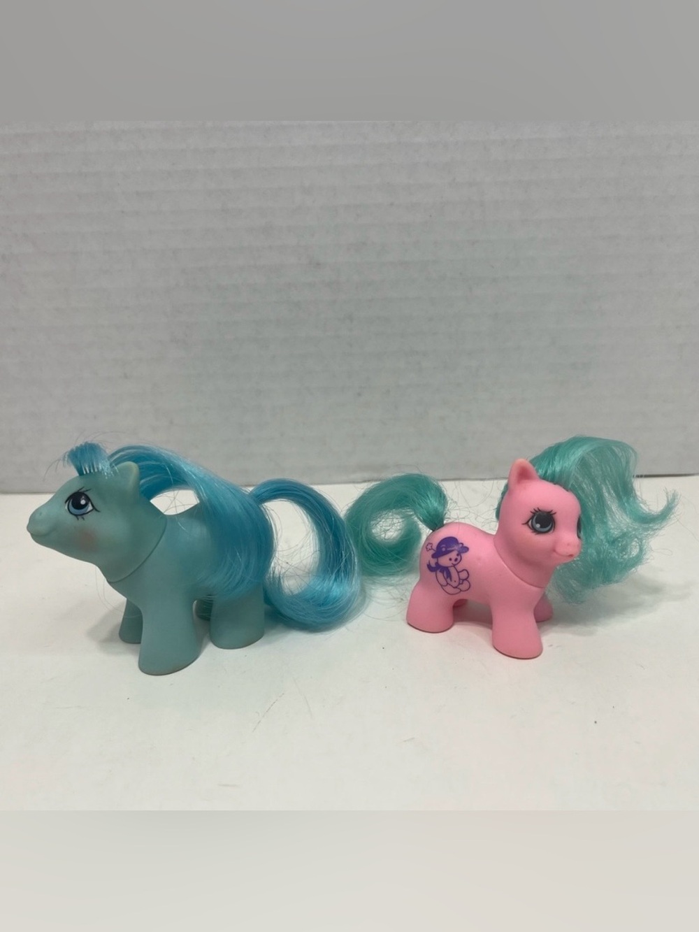 VINTAGE MY LITTLE PONY newborn twin noodles and little tabby newborn pony
